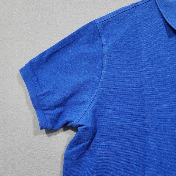 Polo Ralph Lauren Polo Shirt Mens XL Blue Solid Custom Fit 100% Cotton Vintage - Picture 4 of 16